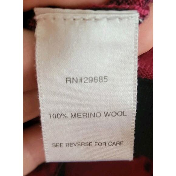 Pendleton Cardigan And Tanktop Coord 100 % Merino Wool Pink And Black Size S - Picture 7 of 9